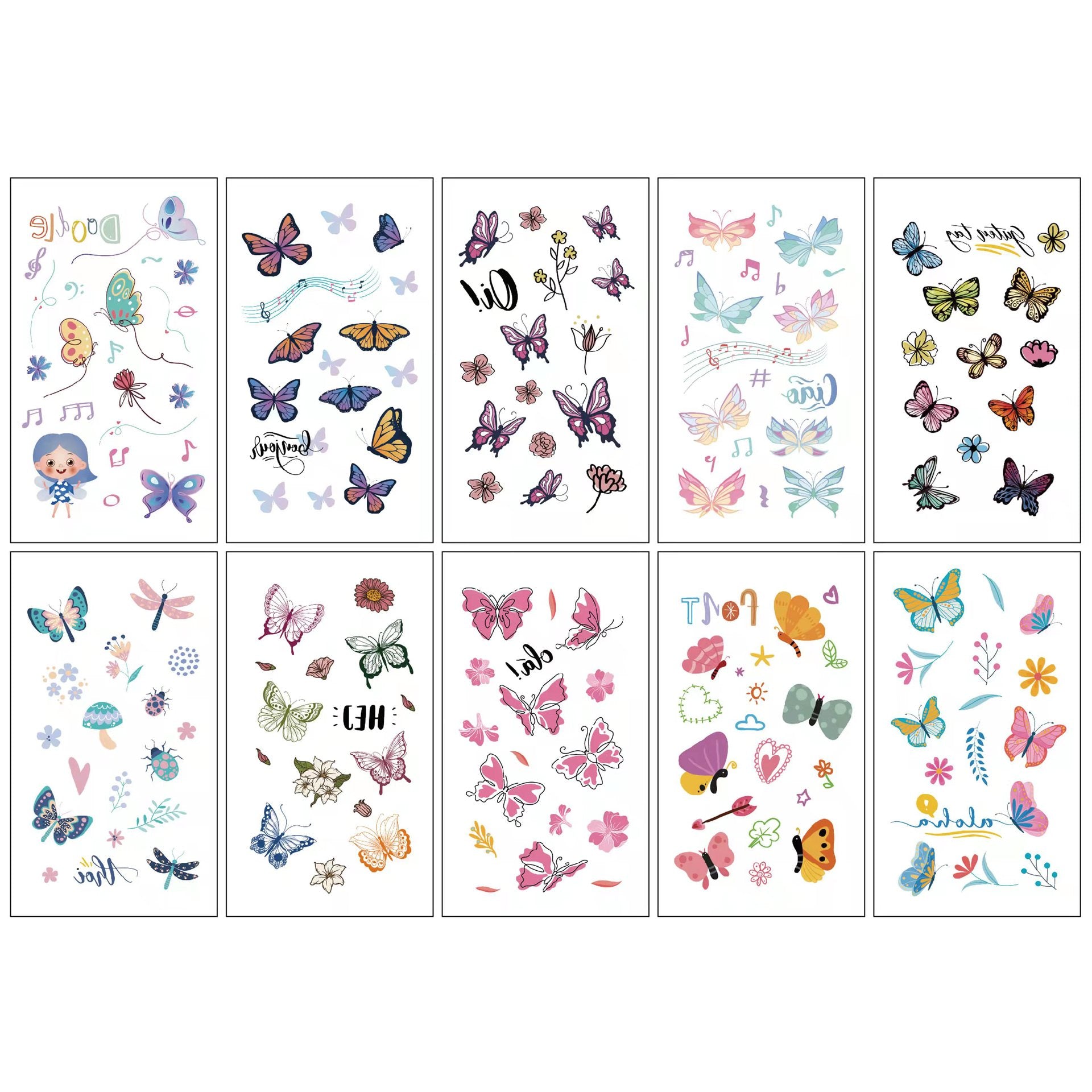 Wholesale 10pcs/sheet Children's cartoon little monster cute tattoo sticker